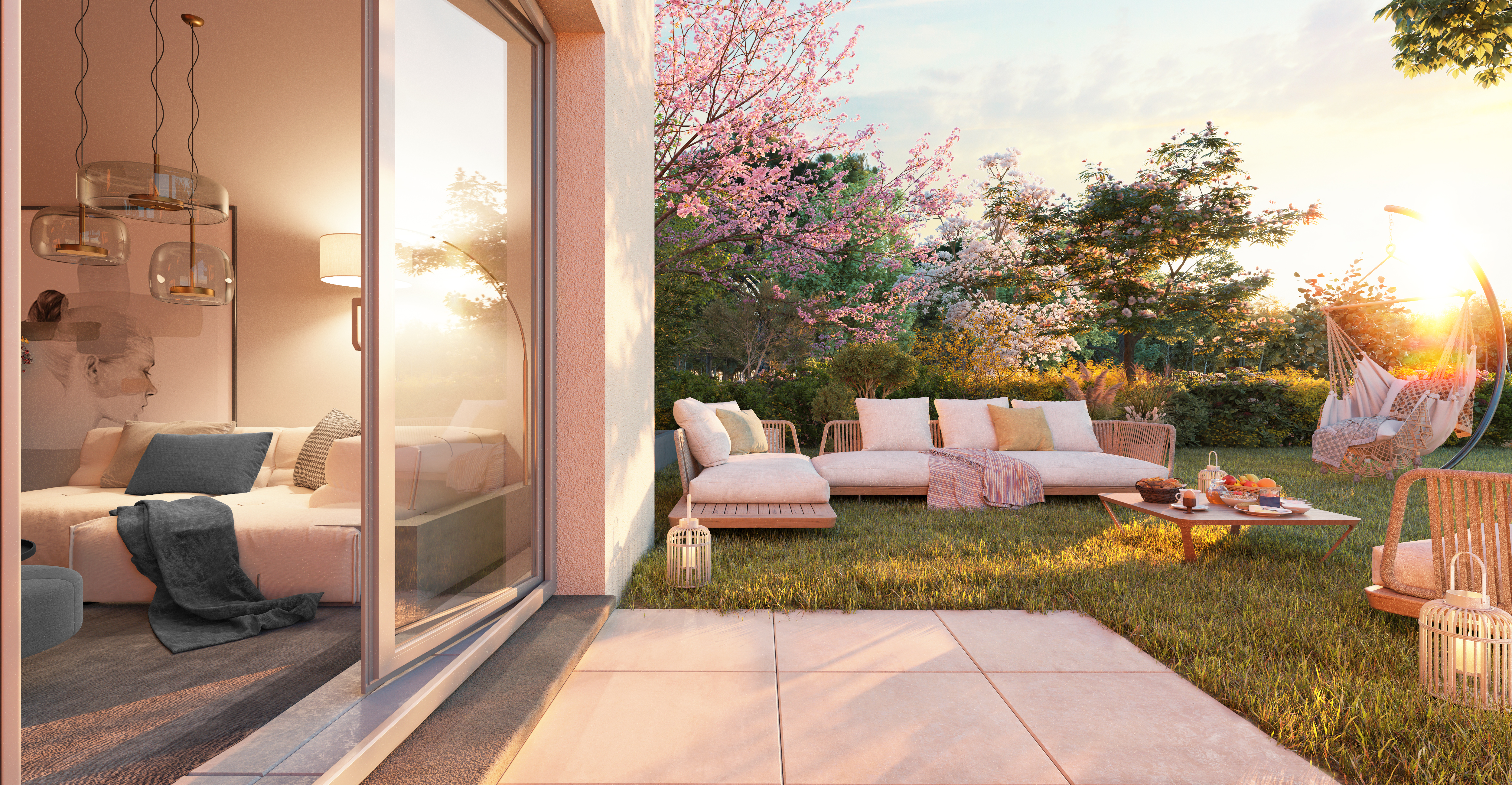 Demeures de la Pointe - Vue jardin