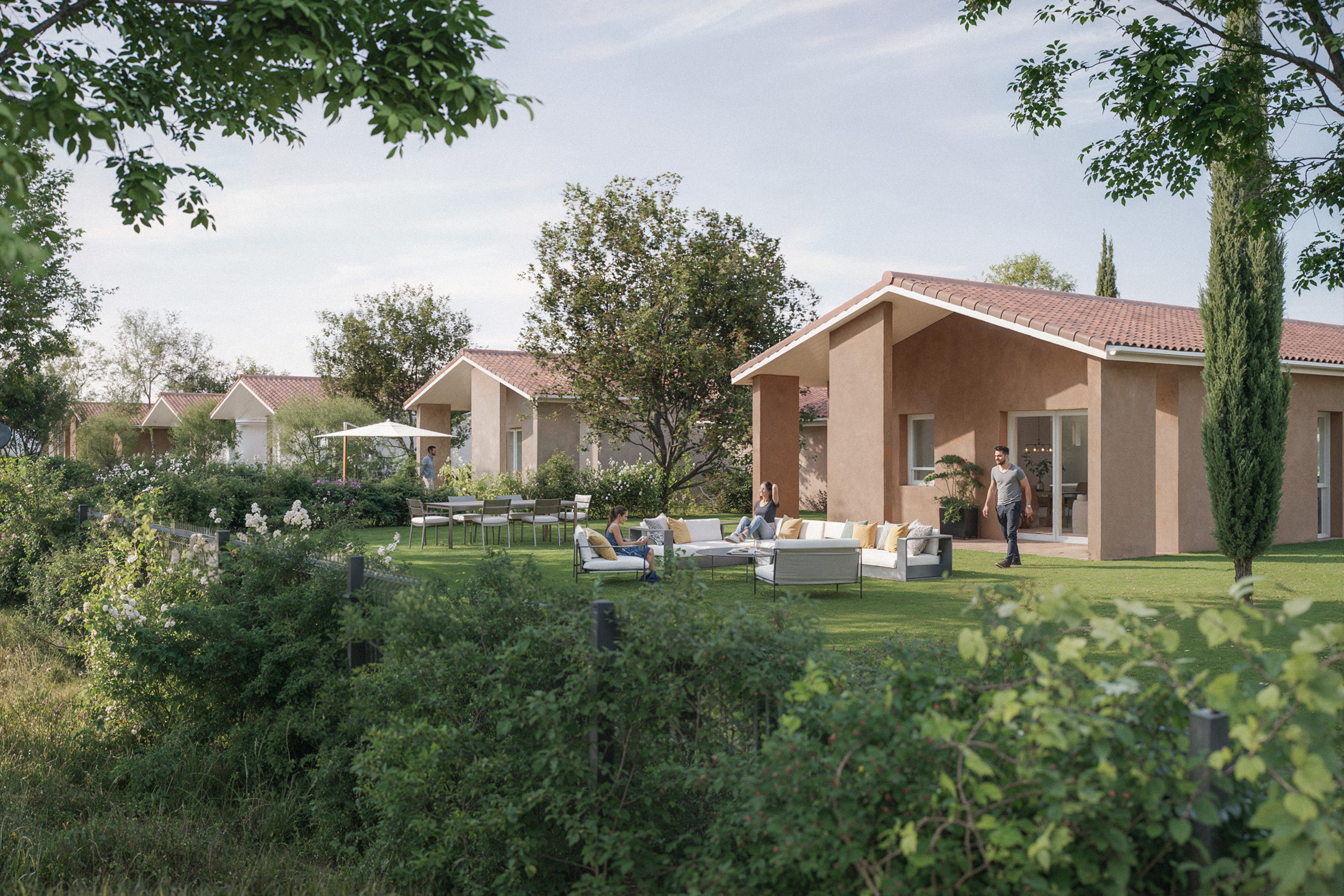 Villa plain-pied vue jardin