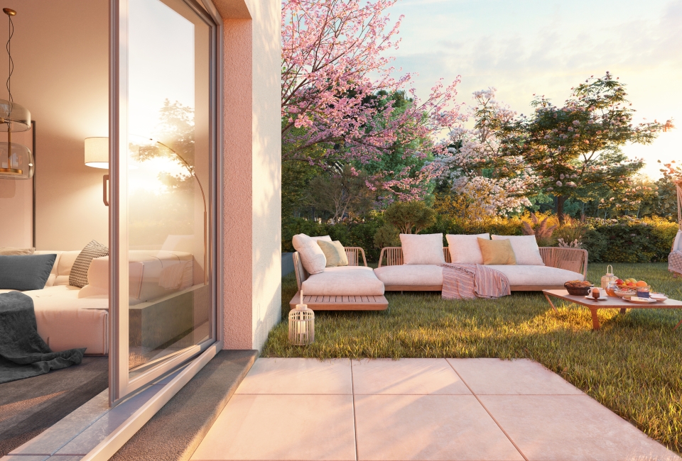 Demeures de la Pointe - Vue jardin